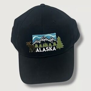 Alaska Shirt Company Black Embroidered Snapback Hat Baseball Cap New A